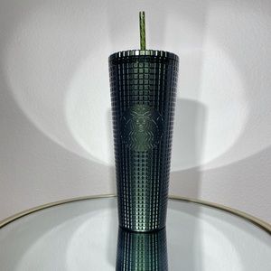 Starbucks Forest Green Disco Grid Green Tumbler